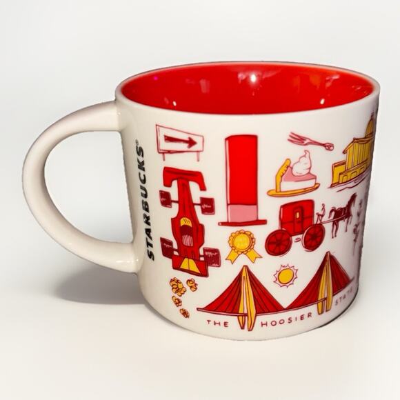 NEW Starbucks Indiana 2019 Been There Collection 14 Oz Coffee Tea Mug Cup NIB - Picture 3 of 5